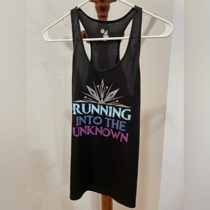 Running into the Unknown athletic tank top